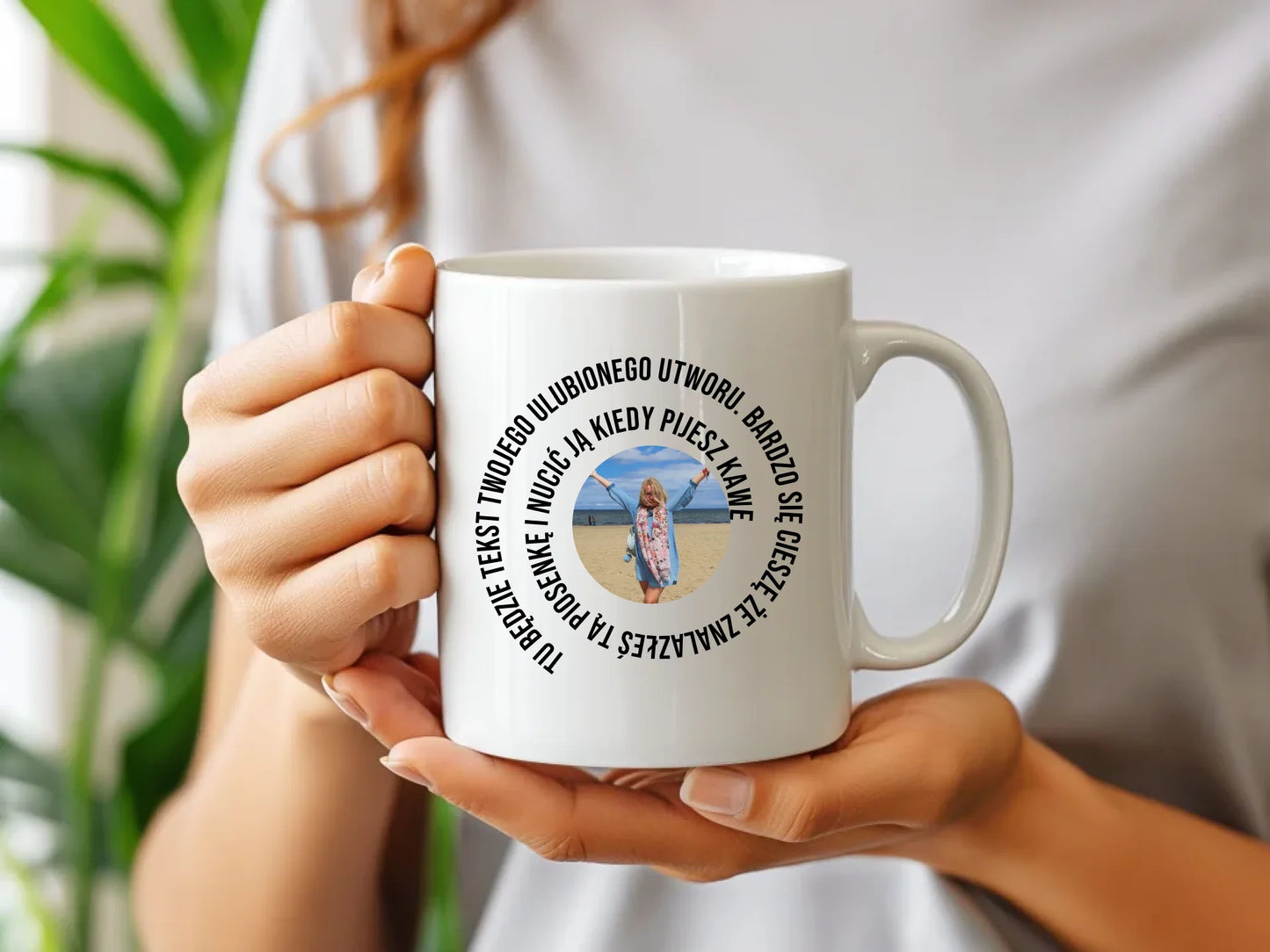Girl holding mug mockup 10