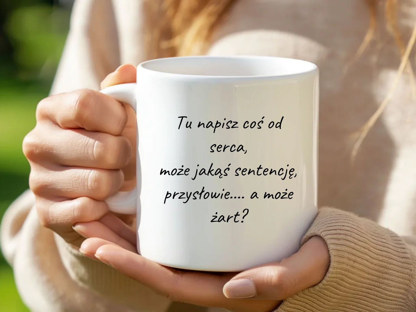 Girl holding mug mockup 5
