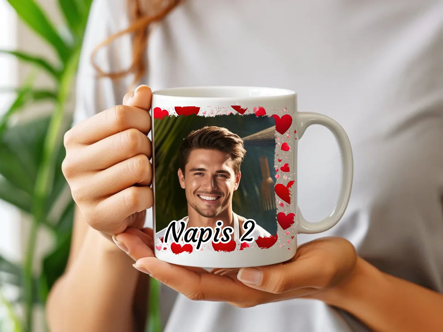 Girl holding mug mockup 10