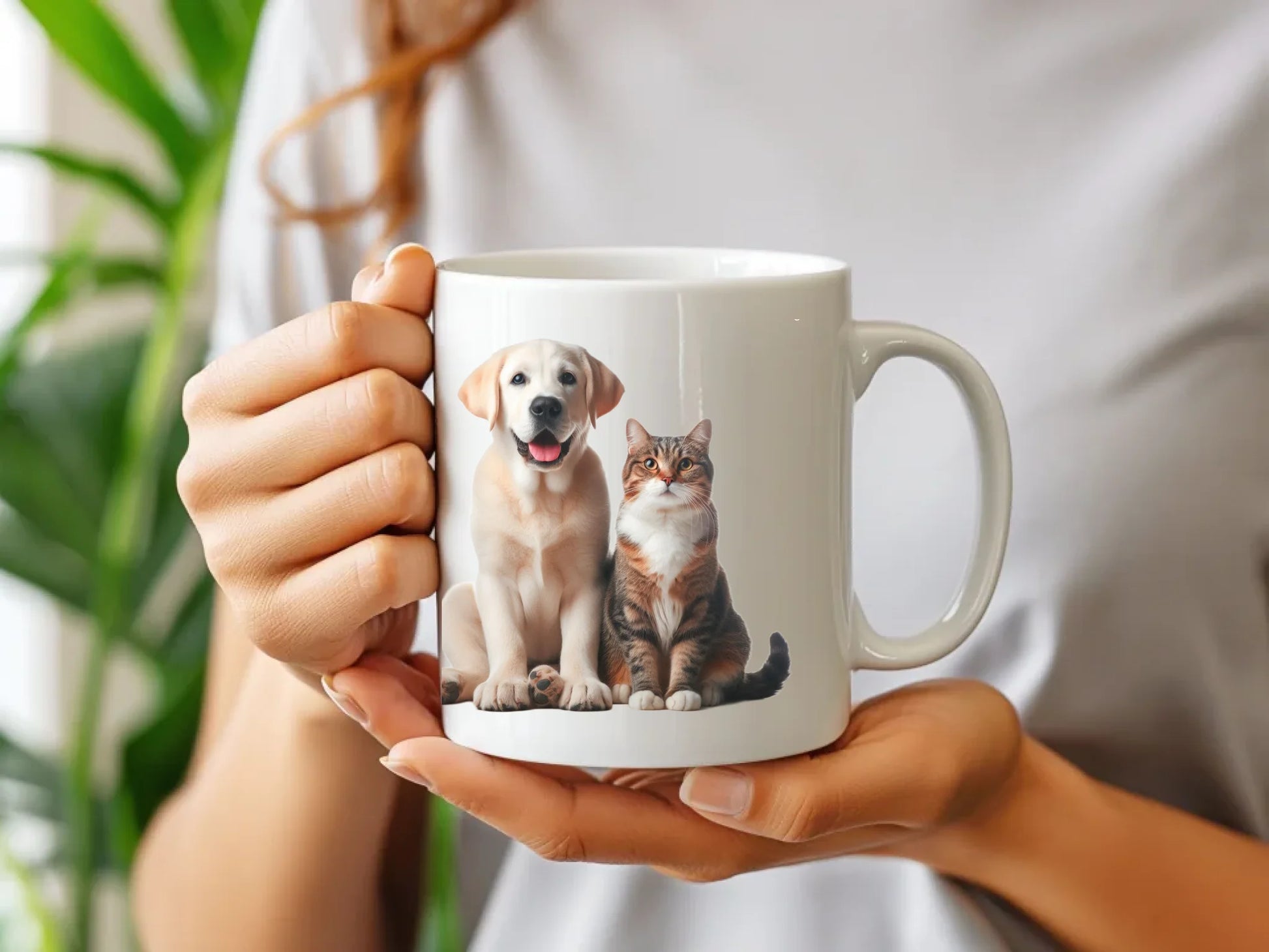 Girl holding mug mockup 10