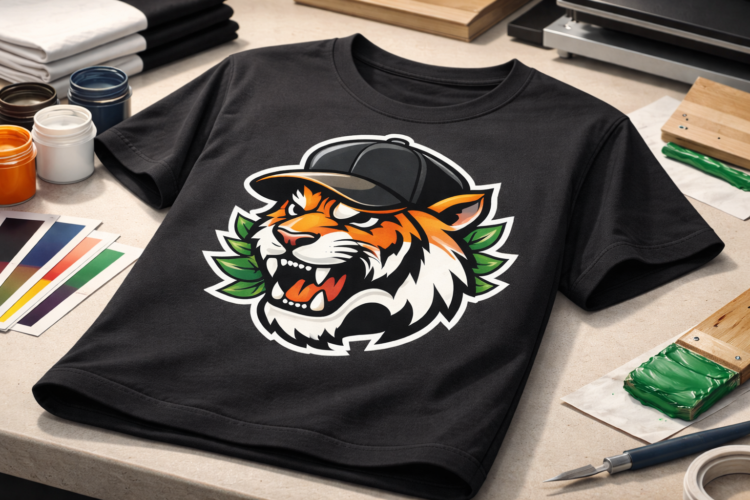 Nadruk na czarnej koszulce – przygotowanie pliku i grafiki